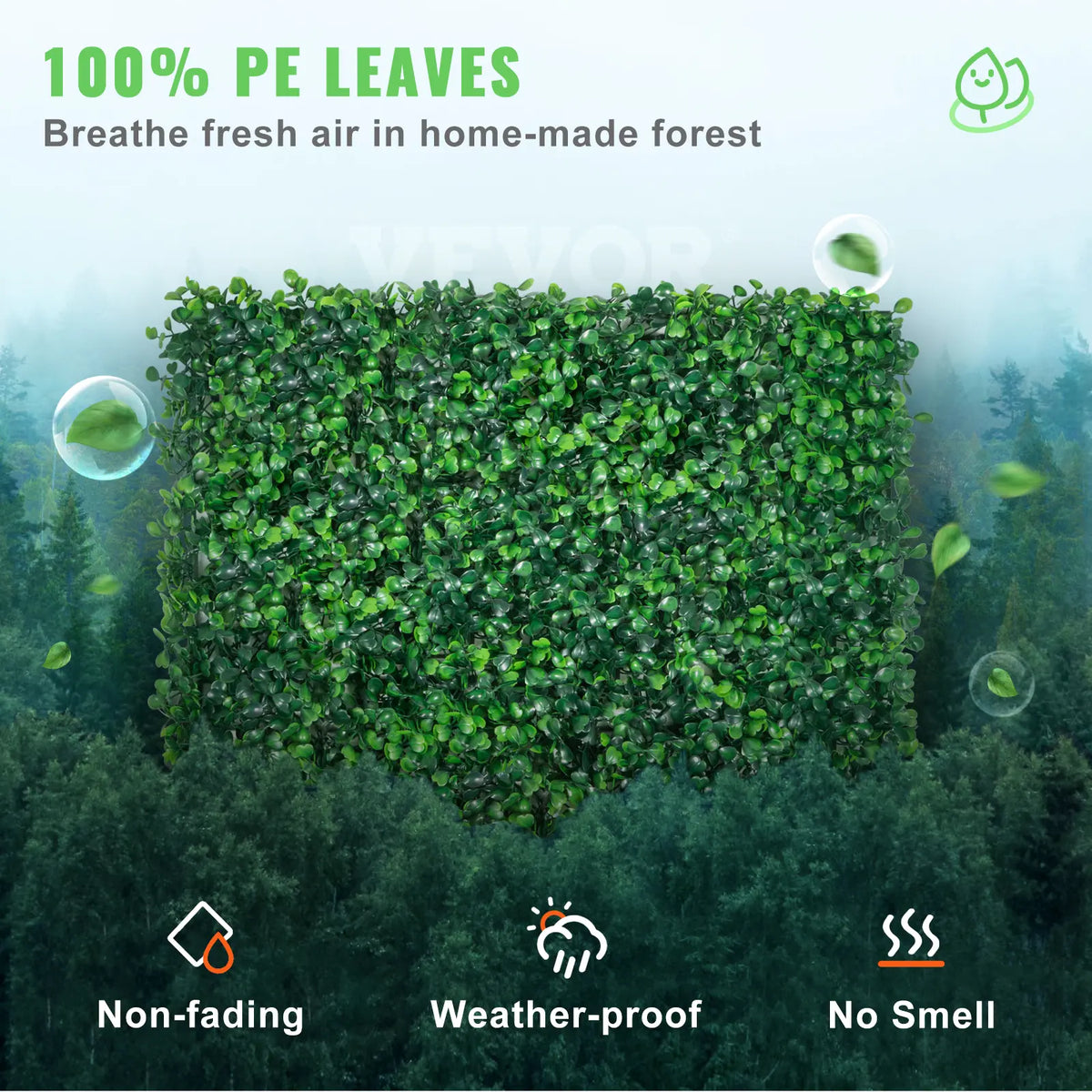 Artificial Boxwood Panels, 24 PCS 20"x20" Faux Boxwood Hedge Wall for Indoor & Outdoor Garden Fence, Backyard & Home Decor